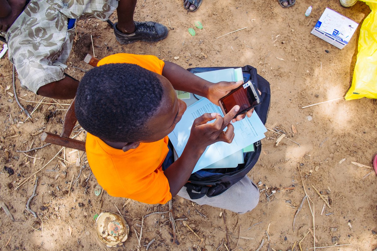 PATH Zambia malaria data collection. Photo: PATH/Gabe Bienczycki