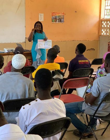 Community health education session, Ghana Bono East