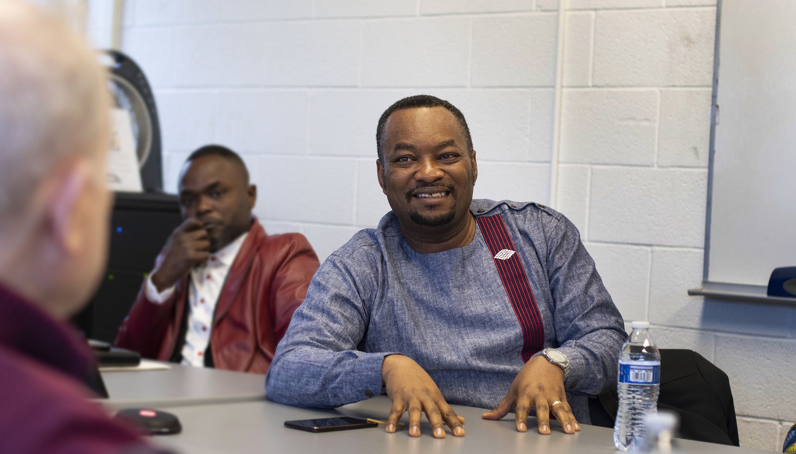Dr. Eteni Longondo, Minister of Health for Democratic Republic of the Congo, recently met in Seattle with staff from PATH and the University of Washington to discuss emergency preparedness, health systems strengthening among other topics. Photo: PATH/UW.