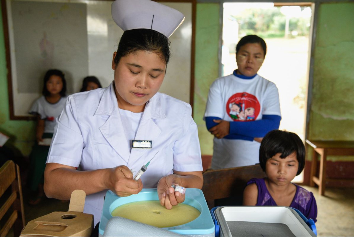 Myanmar Japanese encephalitis vaccination campaign 2017