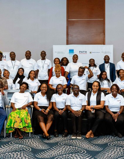 Photo: PATH. The Living Labs and Early Childhood Development teams collaboratively facilitated/organized the exhibition for users from their respective projects. Photo: PATH.