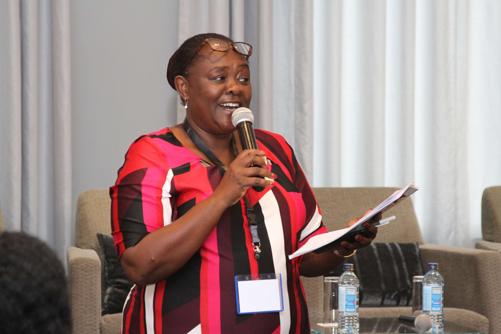Rosemarie Muganda speaks at the Advocacy Learning Lab on Decentralization in Nairobi, Kenya in February 2019.