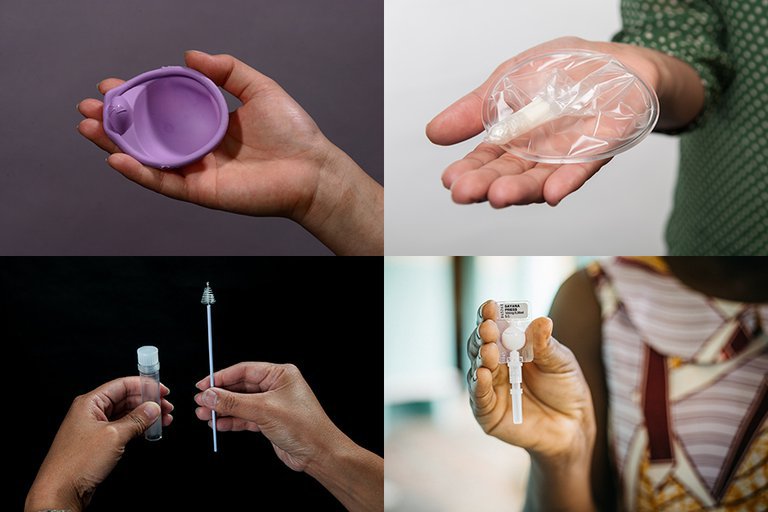 Self-care technologies: Caya diaphragm, Woman's Condom, HPV DNA screening self-sampling brush, subcutaneous DMPA (DMPA-SC)