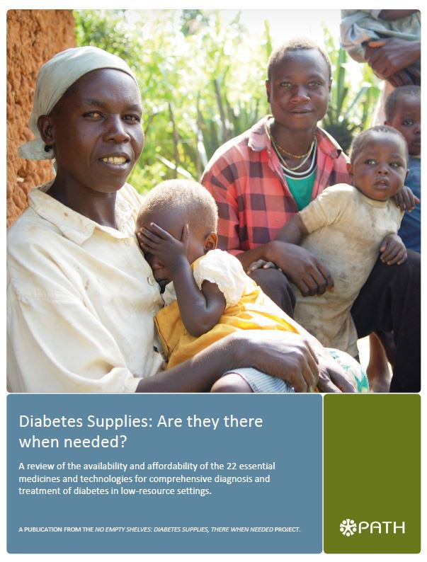A report cover with Diabetes Supplies as the title.