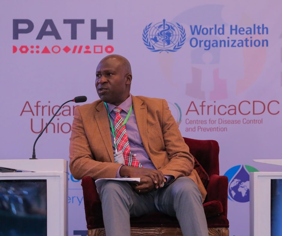 PATH’s Dr. Emmanuel Mugisha as part of a panel discussion on strengthening partnerships for immunization advocacy at the high-level side session on reaffirming Africa’s commitment to immunization during the 38th African Union Summit in Addis Ababa, Ethiop