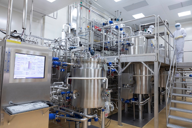 Staff at work at Serum Institute of India’s PCV facility. Photo courtesy of Serum Institute of India, Pvt. Ltd.